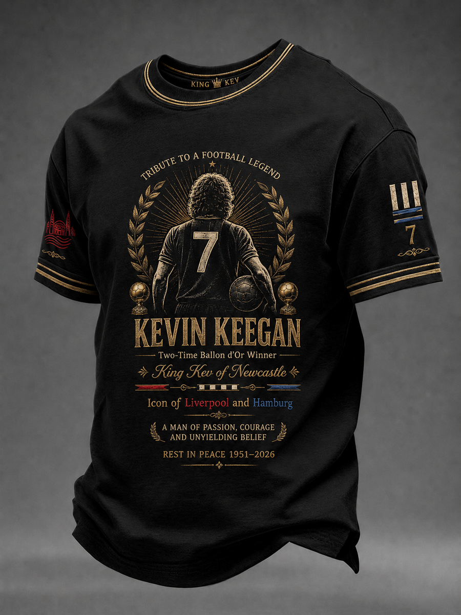 Men's England Football Lover Legend King Kev Rip Printed short sleeves t-shirt