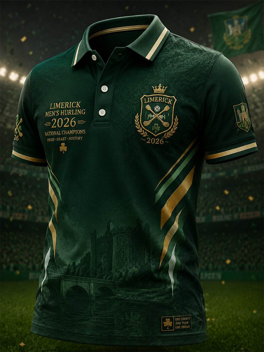 Men's Limerick Hurling Print Casual Top
