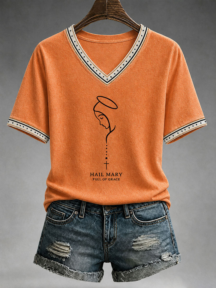 Women's Hail Mary Full Of Grace T-shirt