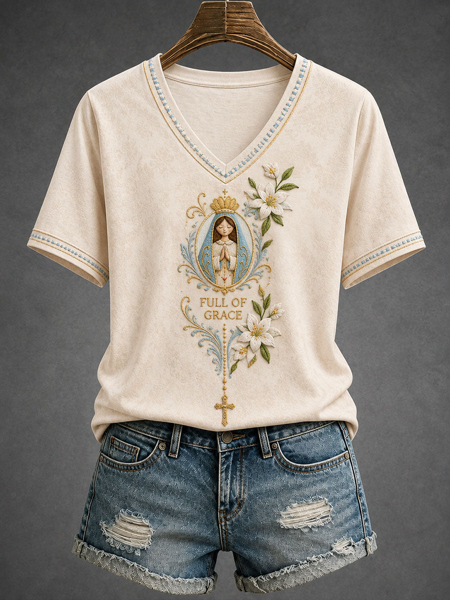 Women's Hail Mary Full Of Grace T-shirt