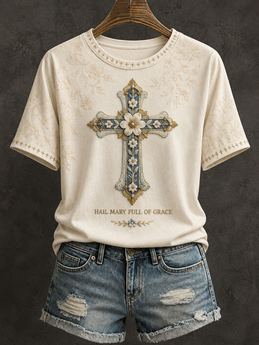 Women's Hail Mary Full Of Grace T-shirt
