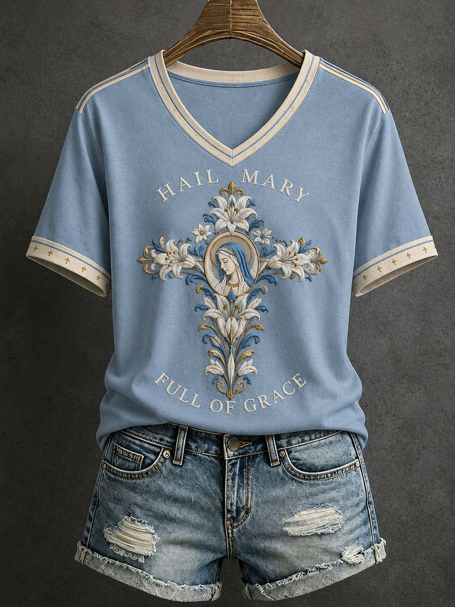 Women's Hail Mary Full Of Grace T-shirt
