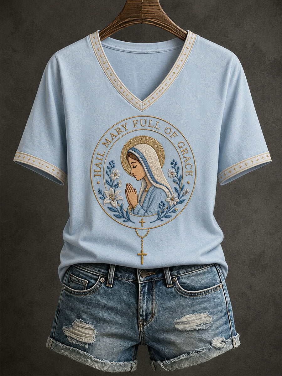 Women's Hail Mary Full Of Grace T-shirt