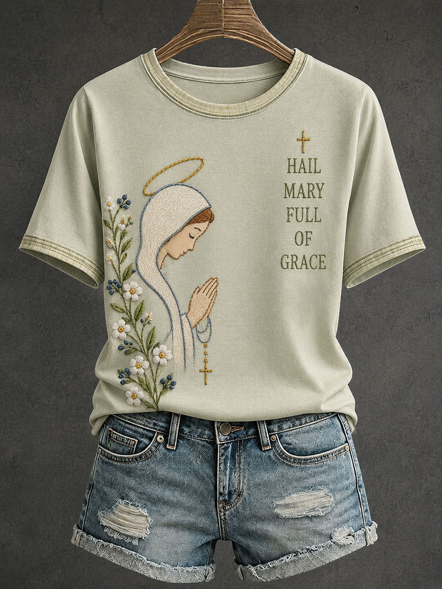 Women's Hail Mary Full Of Grace T-shirt