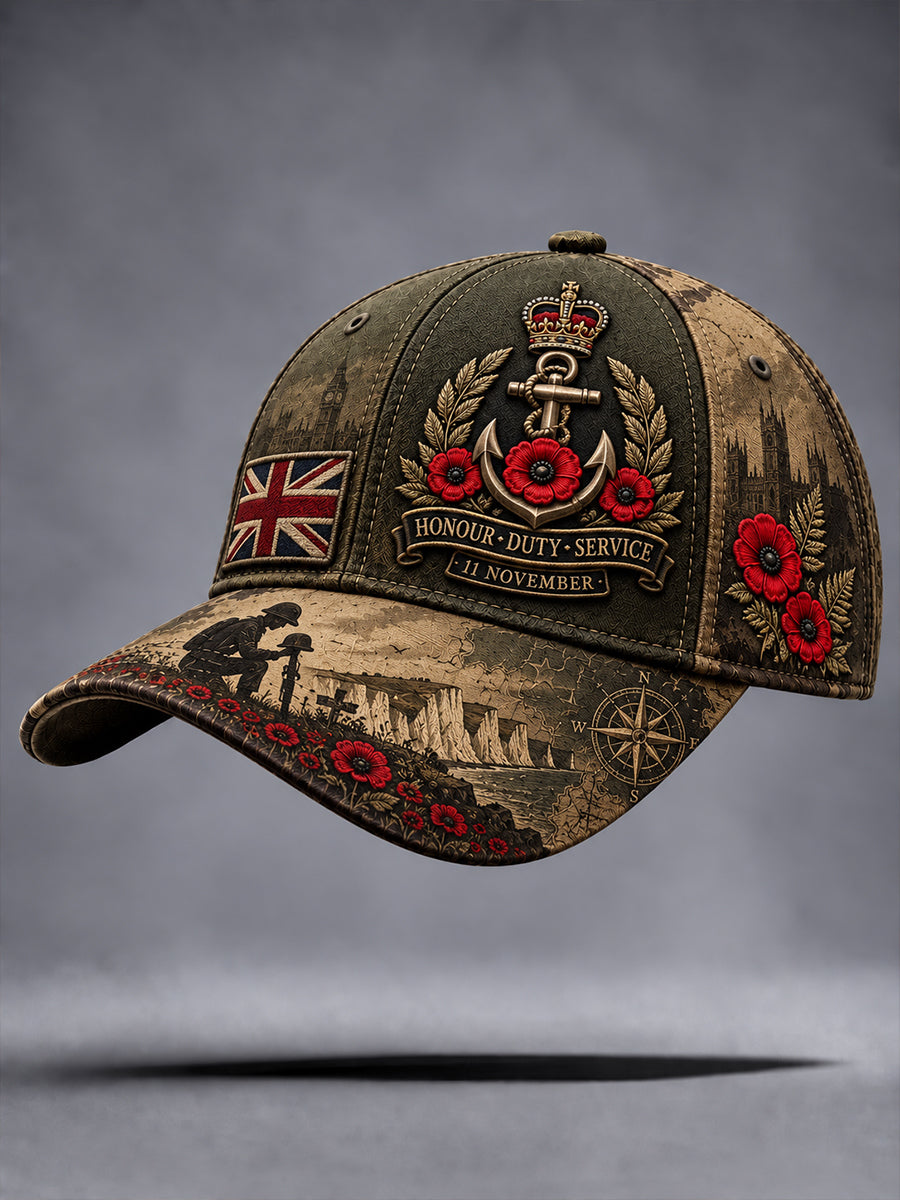 Unisex British Veterans Remembrance Day Hat