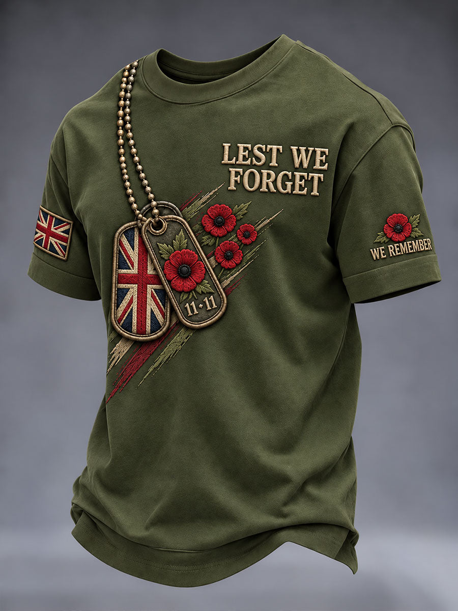 Men's Lest We Forget Print T-shirt