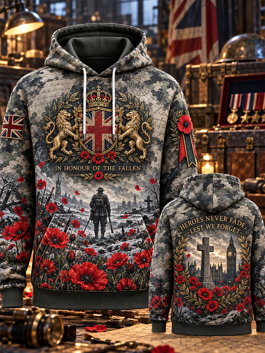 Men's Remembrance Day Lest We Forget Hoodie