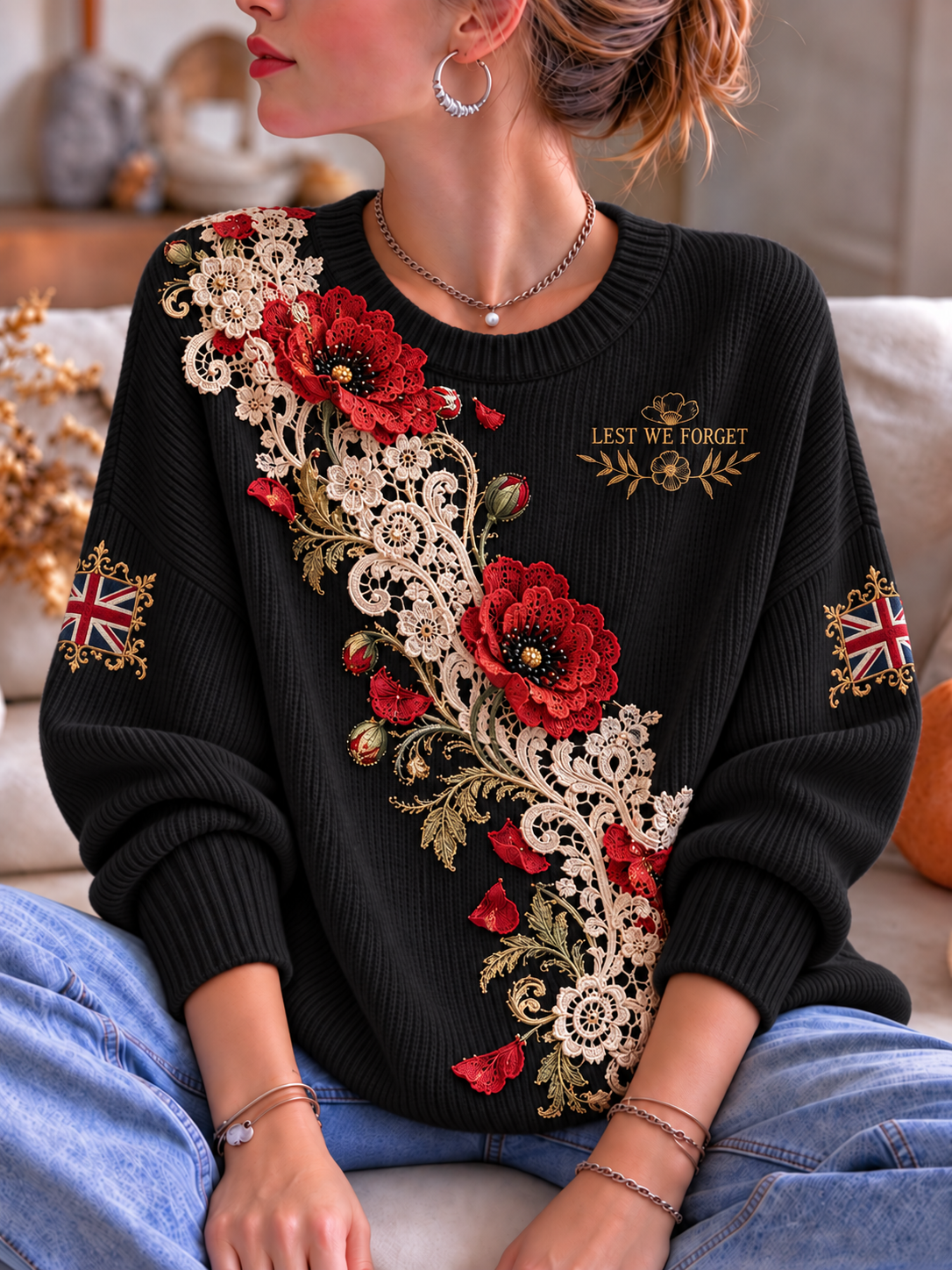 Women's Remembrance Day Crew Neck Sweater