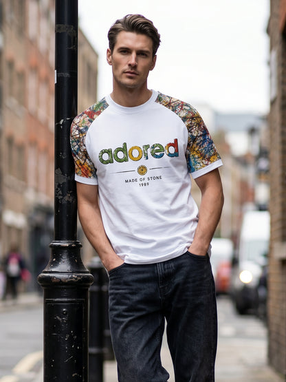 Men's Lemon Roses Music Lover Printed short sleeve t-shirt