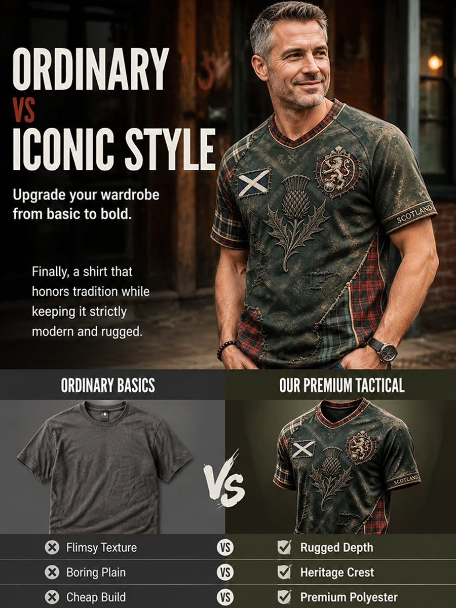 Men's Scottish Football Short Sleeve Shirt