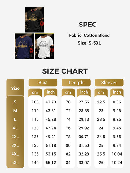 Men's Retro Northern Soul Keep The Faith Print Casual Tee
