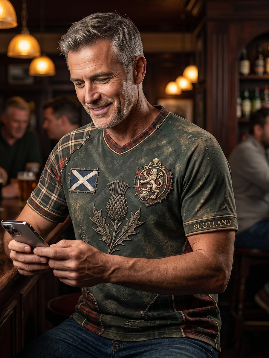 Men's Scottish Football Short Sleeve Shirt