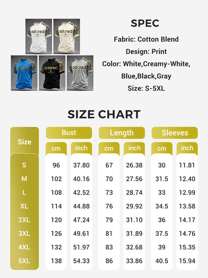 Men's Lemon Roses Music Lover Printed short sleeve t-shirt