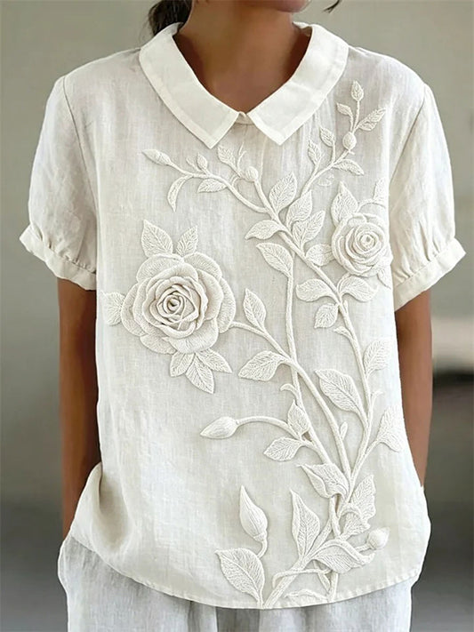 Women's Floral Art Print Casual T-Shirt