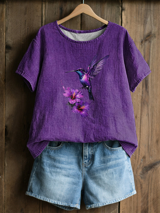 Women's Plants Flowers Print Casual T-Shirt