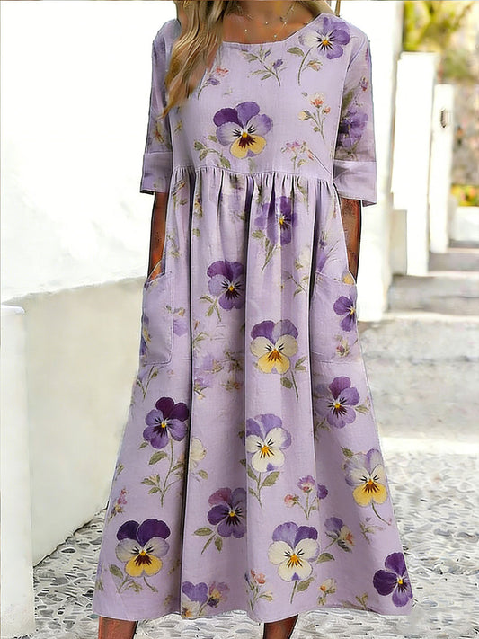Women's Floral Art Print Casual Dress