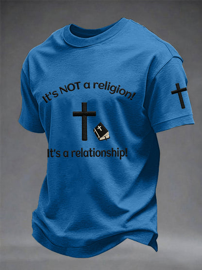Men's It's Not A Religion! It's A Relationship! Print Tee