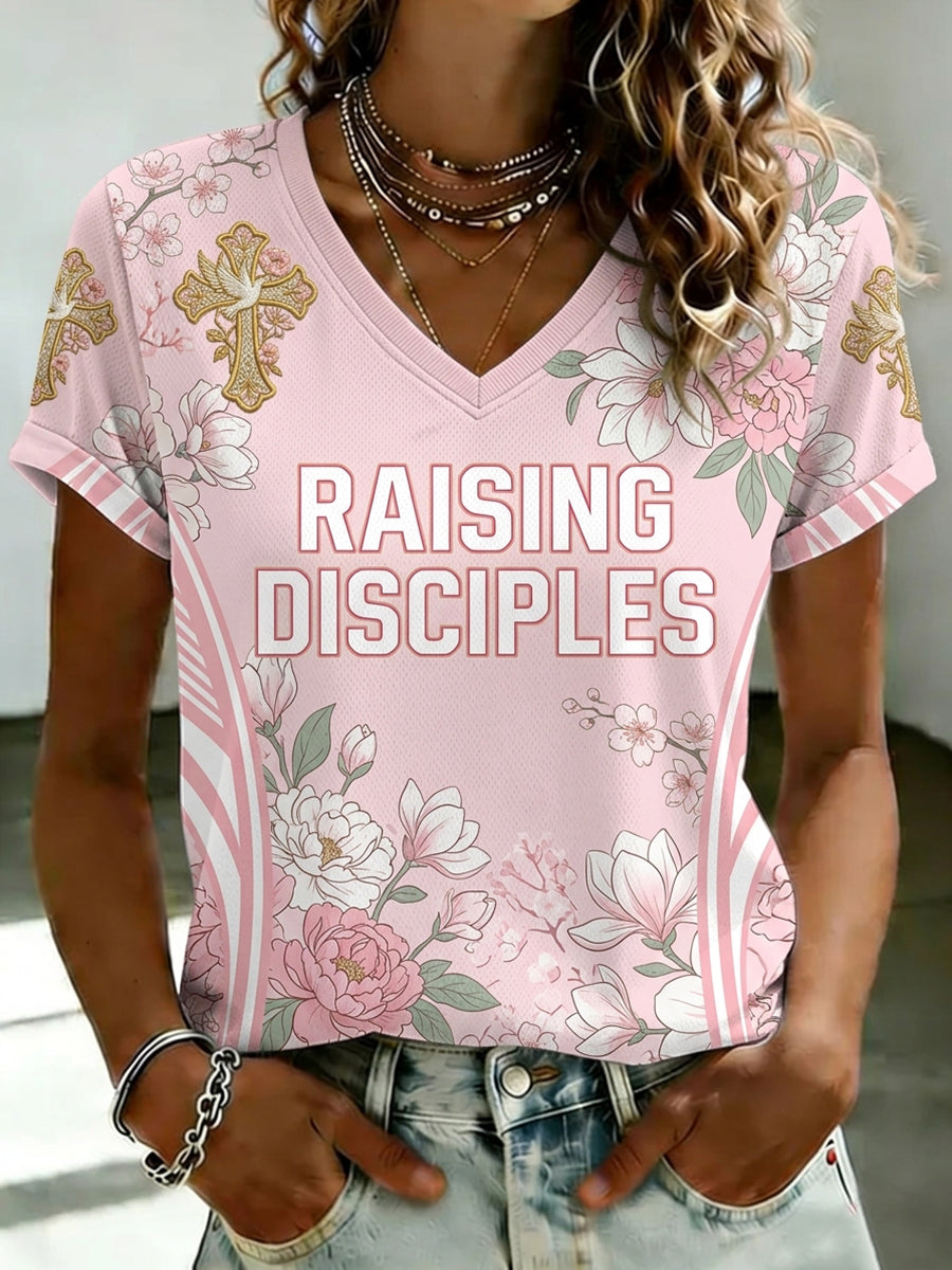 Women's Raising Disciples Christian Mom Gift T-shirt