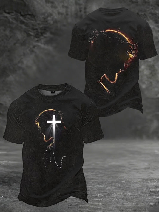 Men's Faith Print Casual T-shirt