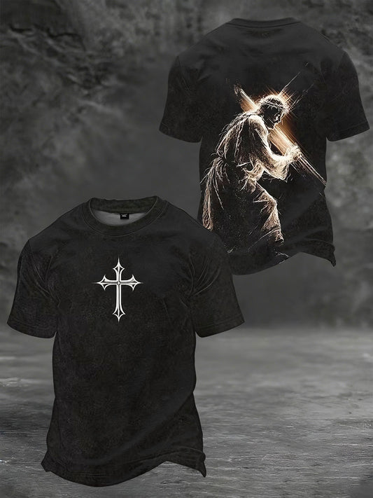 Men's Faith Print Casual T-shirt