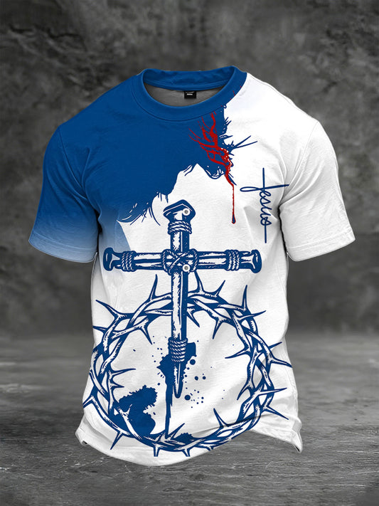Men's Faith Print Casual T-shirt