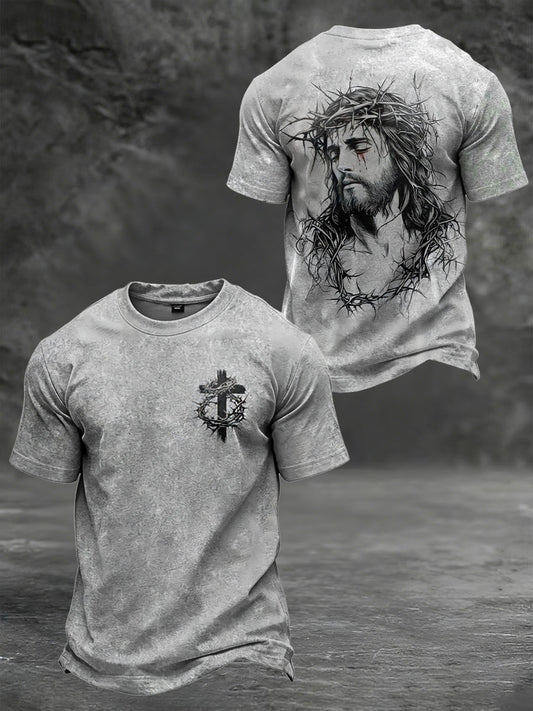 Men's Faith Print Casual T-shirt