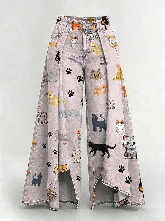 Women's Fashion Animal Print Casual Long Pants