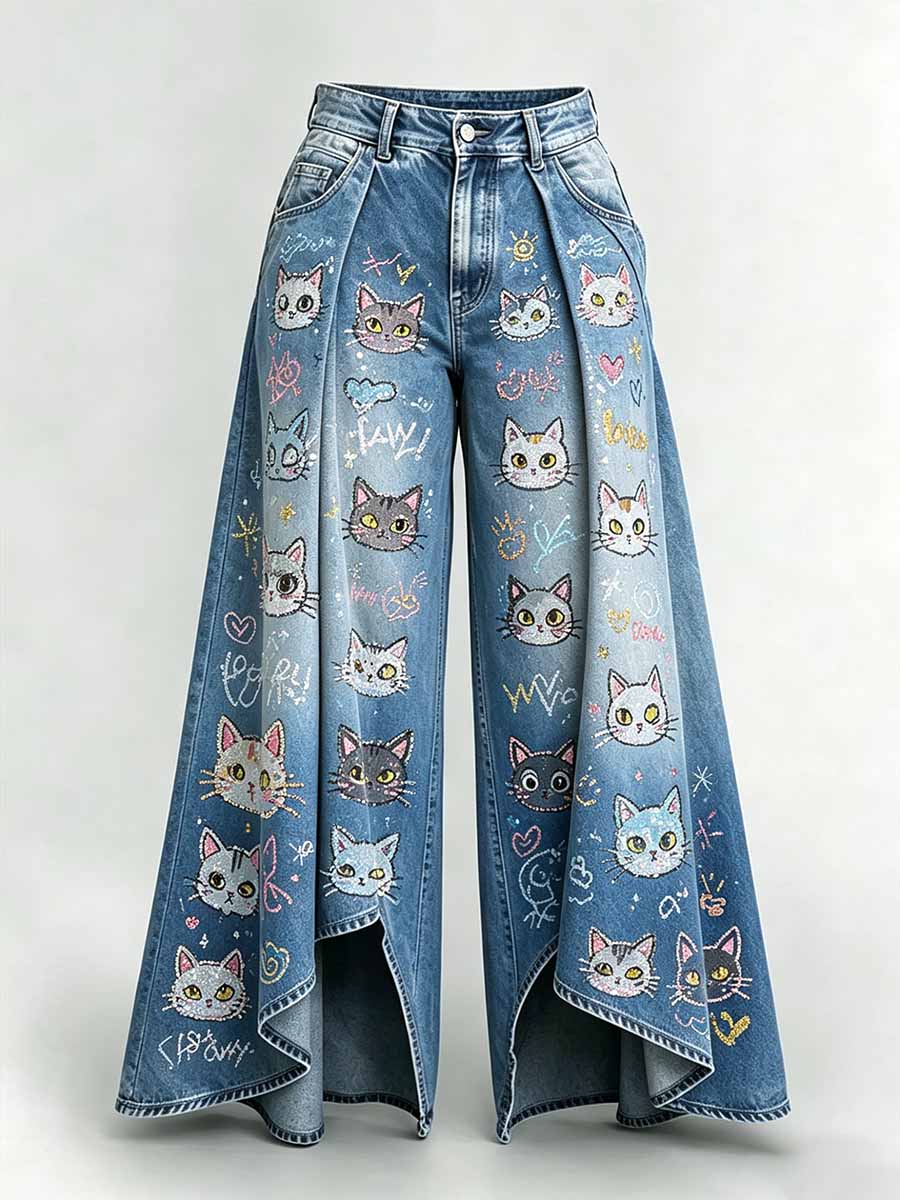 Women's Fashion Animal Print Casual Long Pants