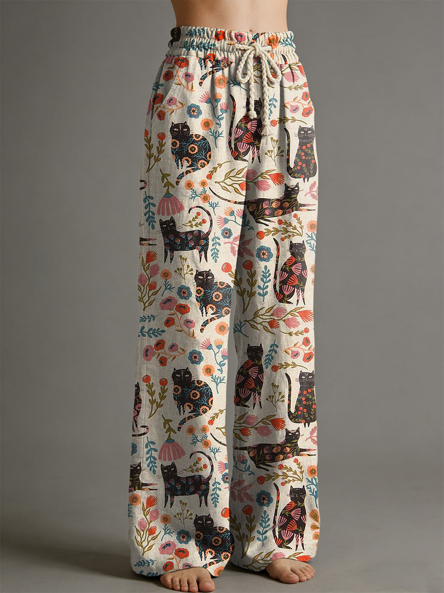 Women's Animal Art Print Trousers