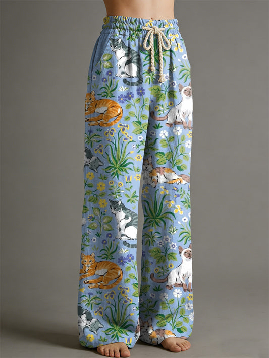Women's Animal Art Print Trousers