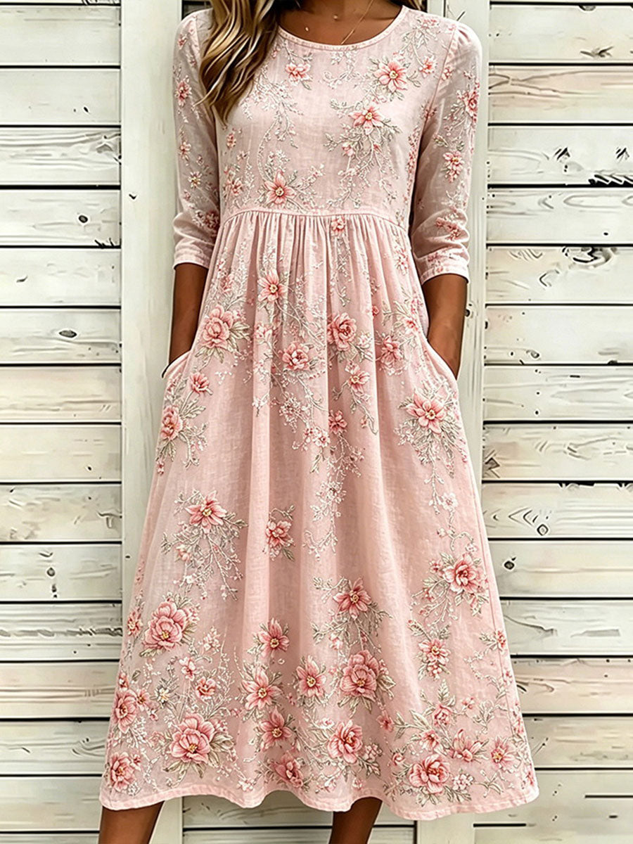Women's Floral Print Casual Dress
