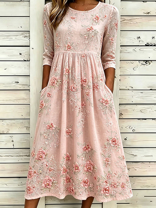 Women's Floral Print Casual Dress