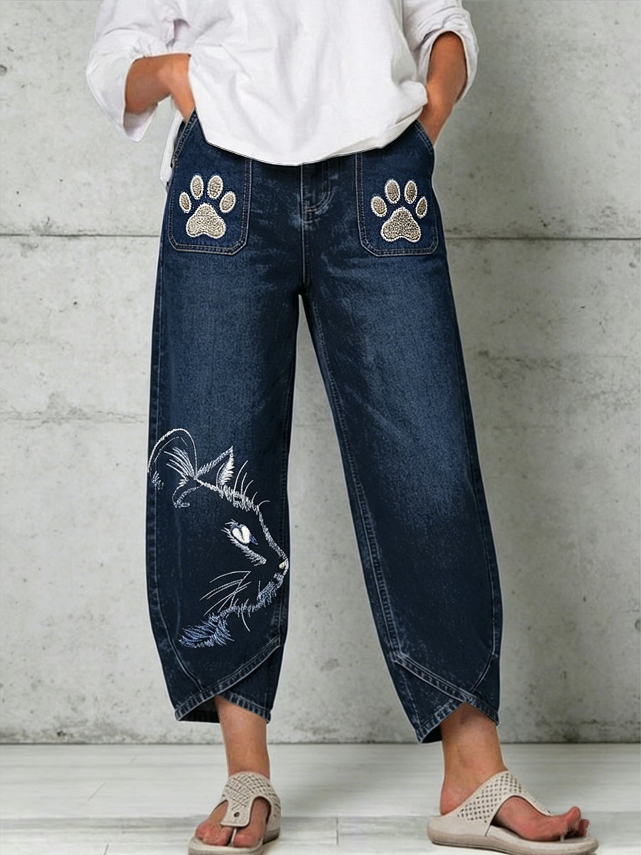 Women's Animal Art Print Trousers