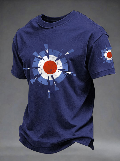 Men's UK Mods Music Lover imitation cotton short-sleeved T-shirt