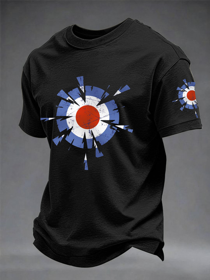 Men's UK Mods Music Lover imitation cotton short-sleeved T-shirt