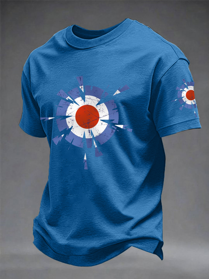 Men's UK Mods Music Lover imitation cotton short-sleeved T-shirt