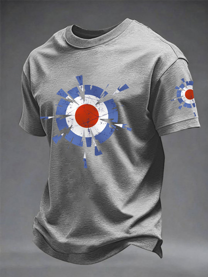 Men's UK Mods Music Lover imitation cotton short-sleeved T-shirt