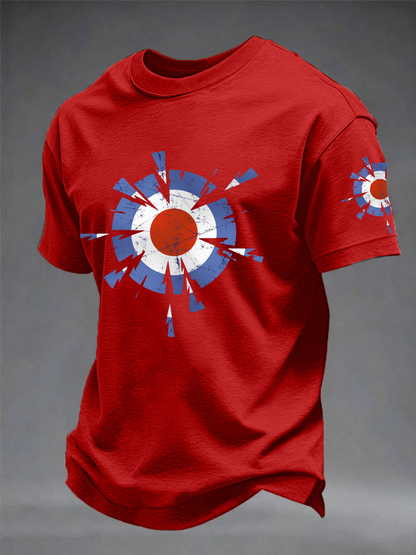 Men's UK Mods Music Lover imitation cotton short-sleeved T-shirt