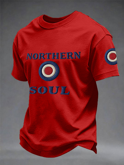 Men's UK Music Northern Soul Lover imitation cotton short-sleeved T-shirt