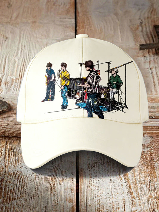 Unisex  Lemon Roses Music Lover Printed Hat