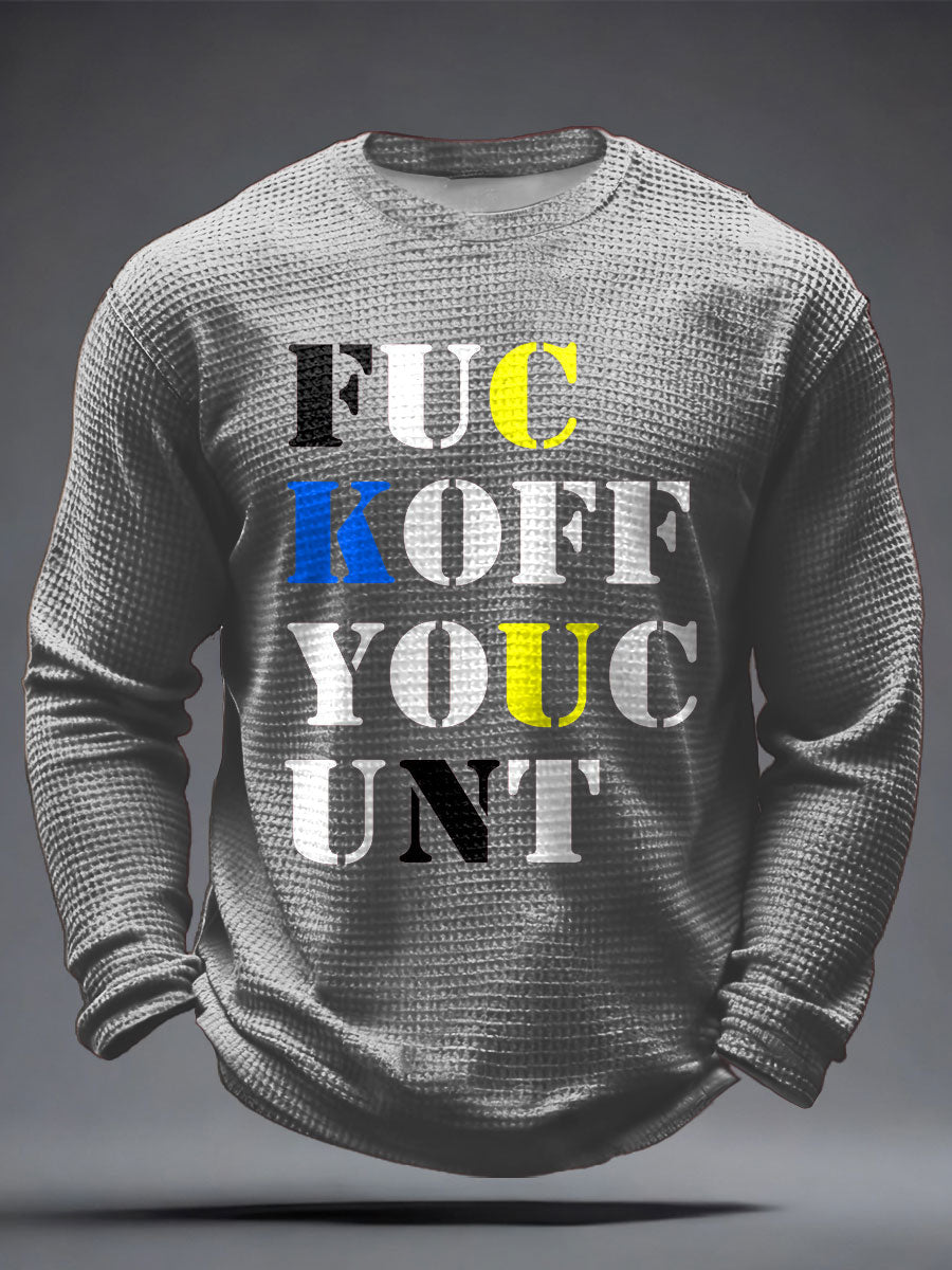 Men's UK Music Lover Print Waffle Tops