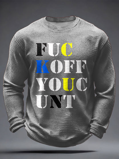Men's UK Music Lover Print Waffle Tops