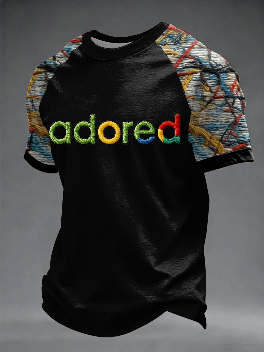 Men's Lemon Roses Music Lover Printed short sleeve t-shirt