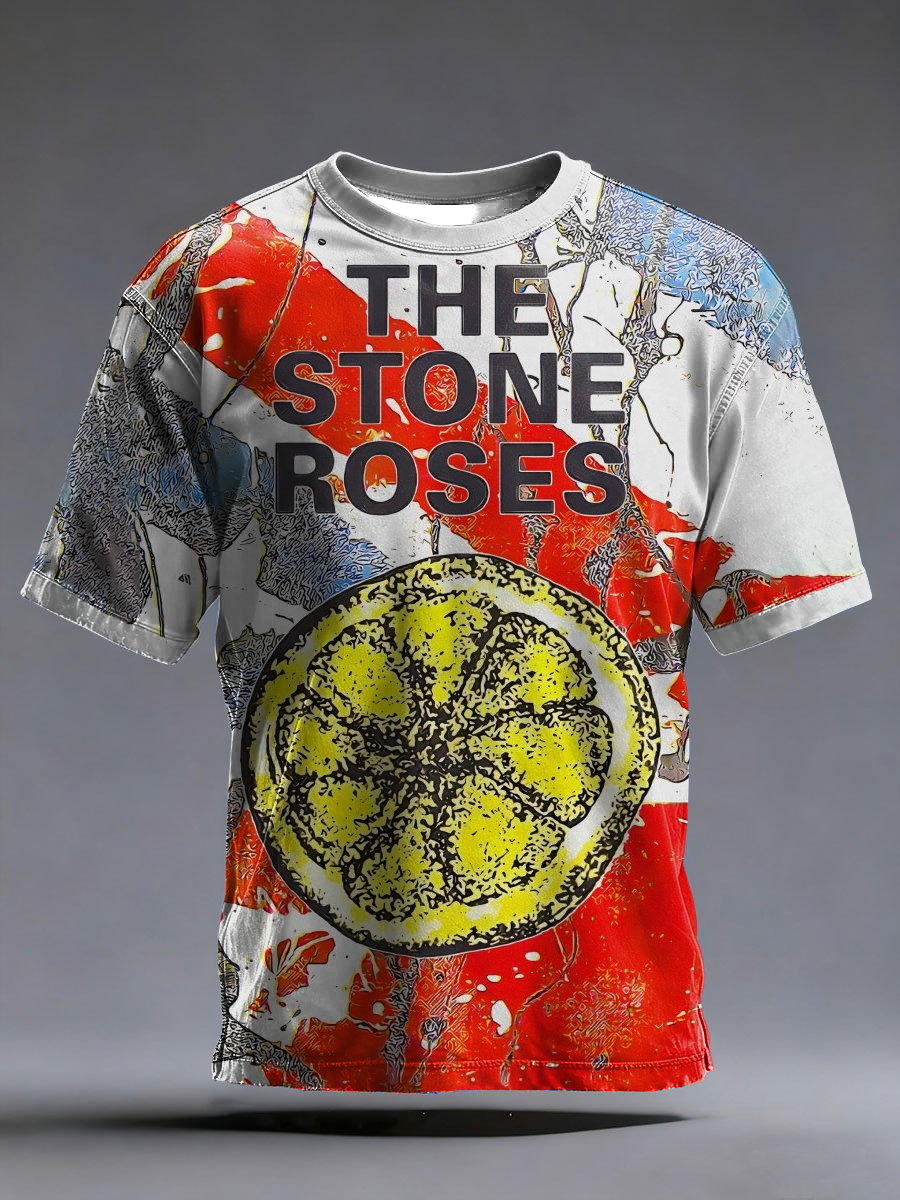 Men's Lemon Roses Music Lover short sleeves t-shirt