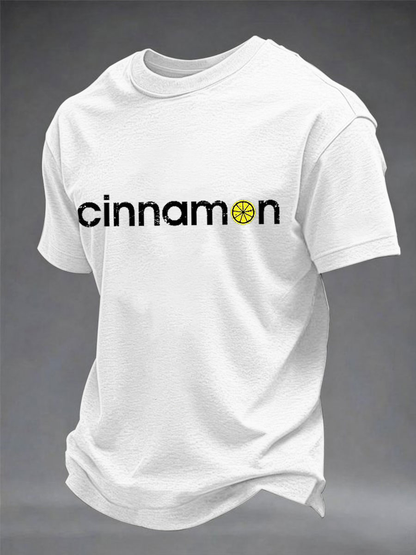 Men's Lemon Roses Music Lover Printed imitation cotton short-sleeved T-shirt