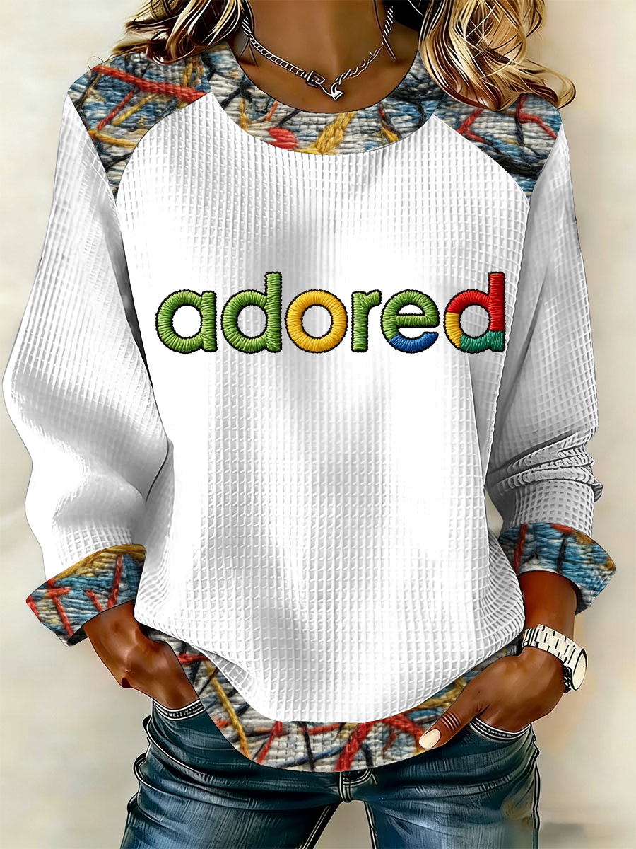 Women's Lemon Roses Music Lover Printed Patchwork Top