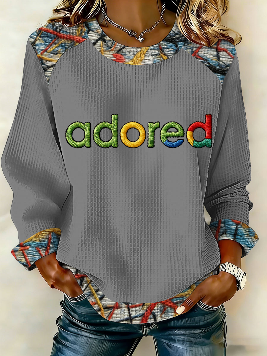 Women's Lemon Roses Music Lover Printed Patchwork Top