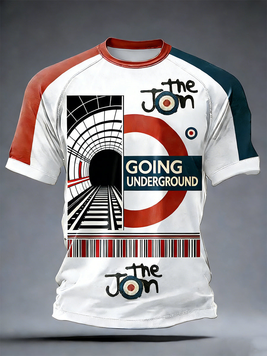 Men's Retro Punk Music The Modfather Printed T-Shirt