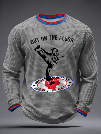 Men's UK Music Northern Soul Lover Waffle Long Sleeve T-Shirt