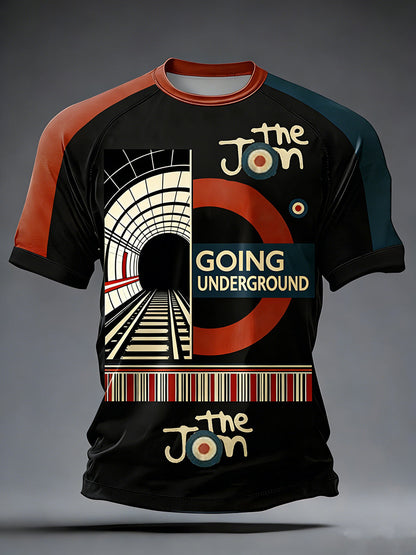 Men's Retro Punk Music The Modfather Printed T-Shirt